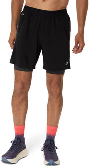ASICS Road 2in1 7'' Short Heren zwart - L