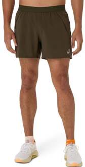 ASICS Road 5in Hardloopshorts Heren-Bruin,Groen - L