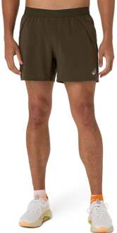 ASICS Road 5in Hardloopshorts Heren-Bruin,Groen - XL