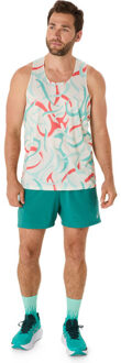 ASICS Road All Over Print Singlet Heren beige - L
