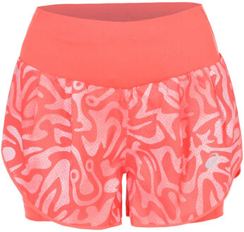 ASICS Road AOP 2in1 3.5in Hardloopshorts Dames-oranje - L,XL