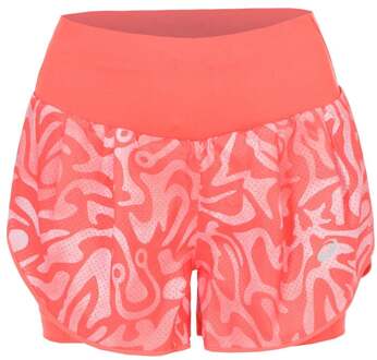 ASICS Road AOP 2in1 3.5in Hardloopshorts Dames-oranje - XS