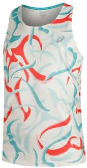 ASICS Road AOP Hardloopshirt Heren-Crème,Veelkleurig - XL