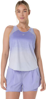 ASICS Road Fade Singlet Dames blauw/wit - M