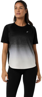 ASICS Road Fade T-Shirt Dames zwart/wit - L