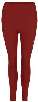 ASICS Road High Waist Hardlooplegging Dames-Wijnrood - M