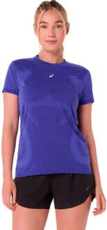ASICS Road Seamless Hardloopshirt Dames-blauw, paars - XL