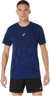 ASICS Road Seamless Hardloopshirt Heren-Blauw - L