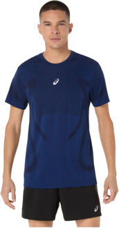 ASICS Road Seamless Hardloopshirt Heren-blauw - S,M,L,XL