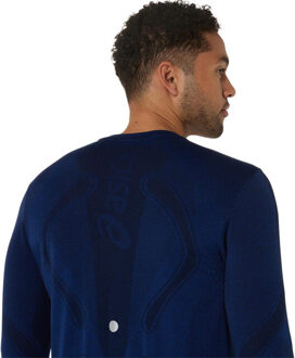 ASICS road seamless ls top hardloop t-shirt lange mouw zomer heren - Blauw