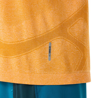 ASICS road seamless ss top hardloop t-shirt korte mouw zomer heren - Oranje - L