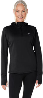 ASICS Road Winter Longsleeve Hoodie Dames zwart/zwart