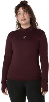 ASICS Road Winter Seamless Hardloopshirt Dames-donkerrood - M