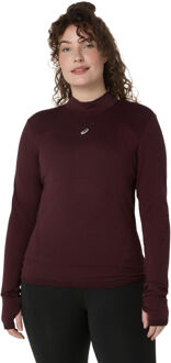 ASICS Road Winter Seamless Hardloopshirt Dames-donkerrood - XS,M