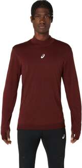 ASICS Road Winter Seamless Hardloopshirt Heren-wijnrood - S,M,L,XL