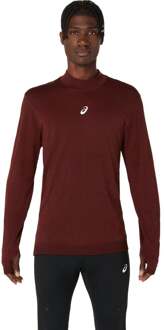 ASICS Road Winter Seamless Hardloopshirt Heren-wijnrood - XL