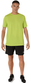 ASICS Shirt 2in1 Short Set Heren geel