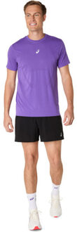 ASICS Shirt 2in1 Short Set Heren paars