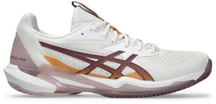 ASICS Solution Speed FF 3 Clay Tennisschoenen Dames-Wit,Bruin - 36