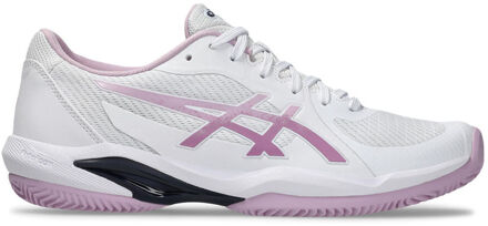 ASICS Solution Swift FF 2 Clay Tennisschoenen Dames-Wit,Oud Roze - 37