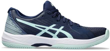 ASICS Solution Swift FF Clay Tennisschoenen Dames donkerblauw - lichtblauw - wit - 42