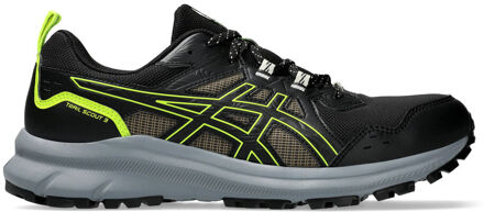 ASICS Trail Scout 3 Trailrunningschoenen Heren zwart - limegroen - 44