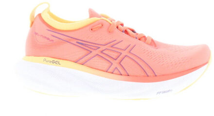 ASICS Women's GEL-NIMBUS 25 Running Shoes - Papaya/Violet Quartz - UK 6.5
