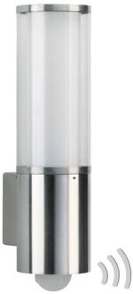 Asmara buitenwandlamp met bewegingsmelder zilver, wit