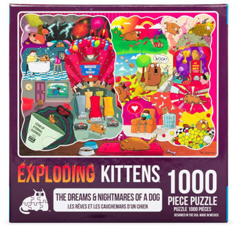 Asmodee Exploding Kittens - The dreams and nightmares of a dog Puzzel
