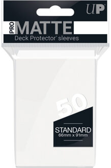 Asmodee Ultra-Pro Sleeves, Standard Pro-Matte White (50)