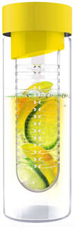 Asobu Flavour It Drinkbeker - Glas - Incl Fruitinfuse - 480 Ml - Geel Transparant