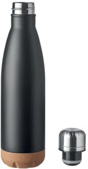 Aspen kurk dubbelwandige 500ml waterfles Zwart - One size