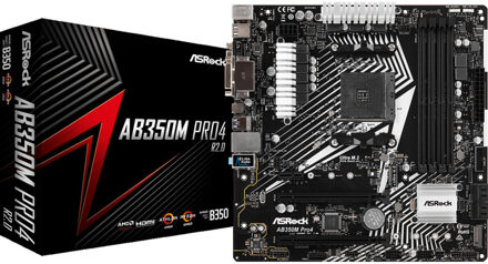 Asrock AB350M Pro4 R2.0 AMD B350 Socket AM4 micro ATX