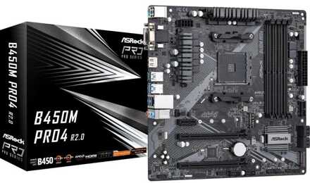 Asrock B450M Pro4 Moederbord