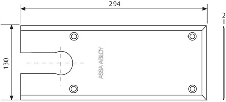 Assa abloy AC534 Afdekplaat (AC534) RVS geborsteld voor DC477 serie vloerveren. - A000308399