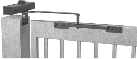 Assa abloy DC680G Deurdranger voor toegangspoorten en tuinhekken | incl. glijarm voor breedtes van 600 mm tot 1400 mm | kleur wit RAL 9016. | 180-20 °