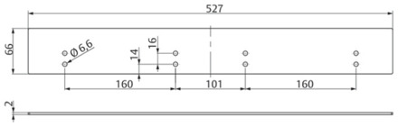 Assa abloy DCA277 Montageplaat voor deurdranger DC700CM 2 mm | kleur zilver EV1. - A000301827