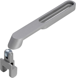 Assa abloy DCG120 Haakarm | voor montage aan niet-scharnierzijde van DCG461..DCG464 | kleur zilver EV1. - 10027511