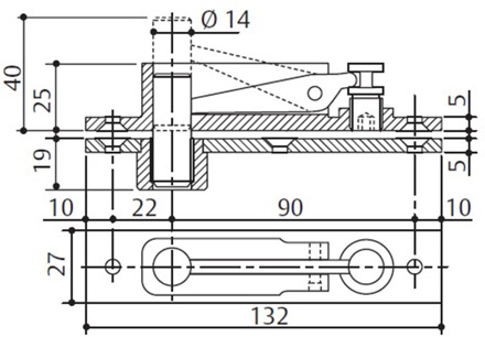Assa abloy MA0375S0 Bovenspeun (AC375) doorslaande deur | zelfsmerend (staal) - A000308411