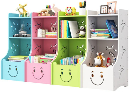 Assemble Children's Bookshelf Environmental Storage Rack Removable Book Shelf Stand Holder Bookcase Furniture Organizer Shelf
