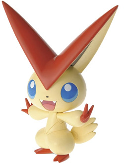 Assembled Pocket Monster Figure Action Figures Collections Evolution Series 20 Pokemon Victini Doll Model Toy Gifts