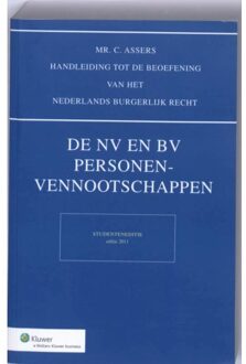 Asser NV en BV, Personenvenootschappen studenteneditie / 2011 - Boek C. Asser (9013087612)