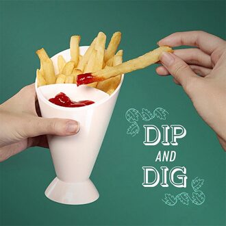 Assorted Sauce Ketchup Dip Cup Bowl French Fry Chips Cone Salad Dipping Cup Dishes Potato Tool Kitchen Accessories