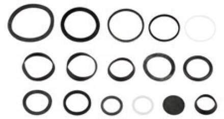 Assortiment afvoerafdichtingen, voor wastafel en spoelbak 1 1/4" x 32 mm /1 1/2" x 40 mm (16x) - 98696100