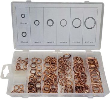 Assortiment Gevulde Koperen Carterplugringen (150 St) (fd-2011)