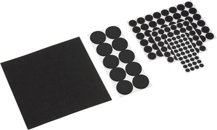 Assortiment Viltglijders Zw 131Dlg - WU0281180