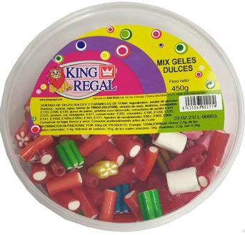 Assortment gumdrops and rubber candy 450g King Regal