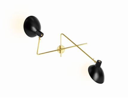 Astep VV Cinquanta Twin Wandlamp - Zwart