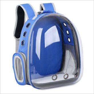 Astronaut Pet Kat Hond Puppy Carrier Rugzak Reistas Ruimte Capsule Ademend Blauw