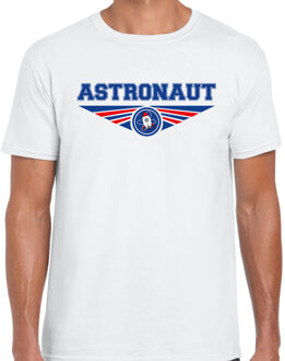 Astronaut t-shirt wit heren - Beroepen shirt 2XL - Feestshirts